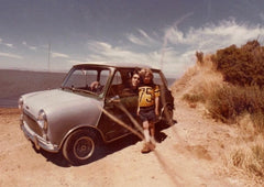 Aaron Hagar and Uncle with Mini Cooper