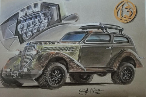 Jason Ludwin's 1936 Ford Sedan build renderings