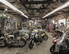 Interior of Rat Runners Garage