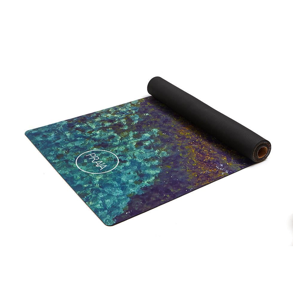 Yoga Mat Natural Rubber Rainbow Ocean Limited Edition Print