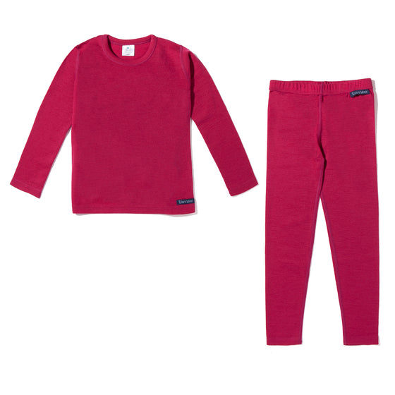 Betsy Trotwood nicotine vrede Kids 100% Merino Base Layer Set [Pink] | Ella's Wool