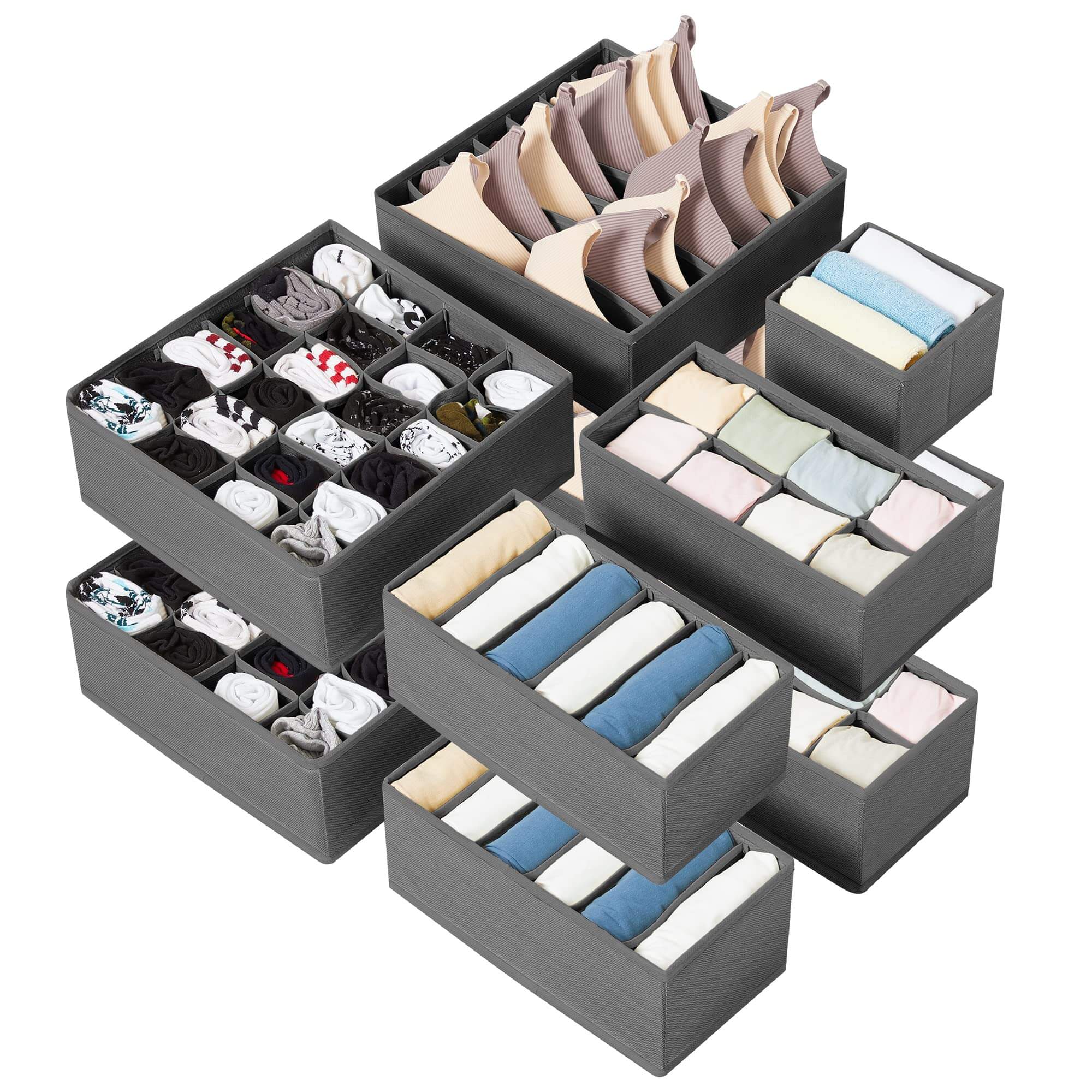 Closet Drawer Foldable Organizer For Socks Underwear Storage Box