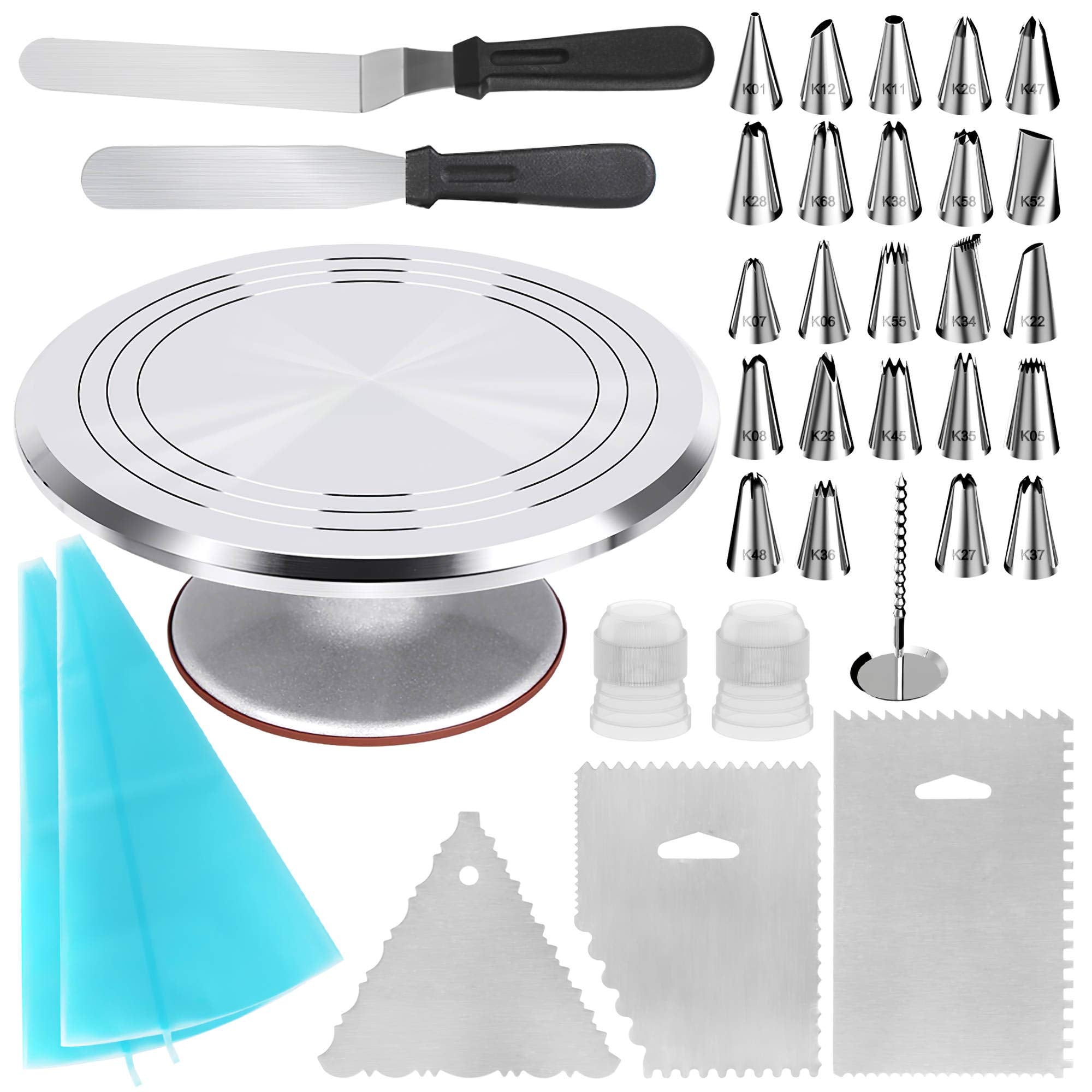 363Pcs Cake Decor Kit Tools Baking Supplies Turntable Spatula