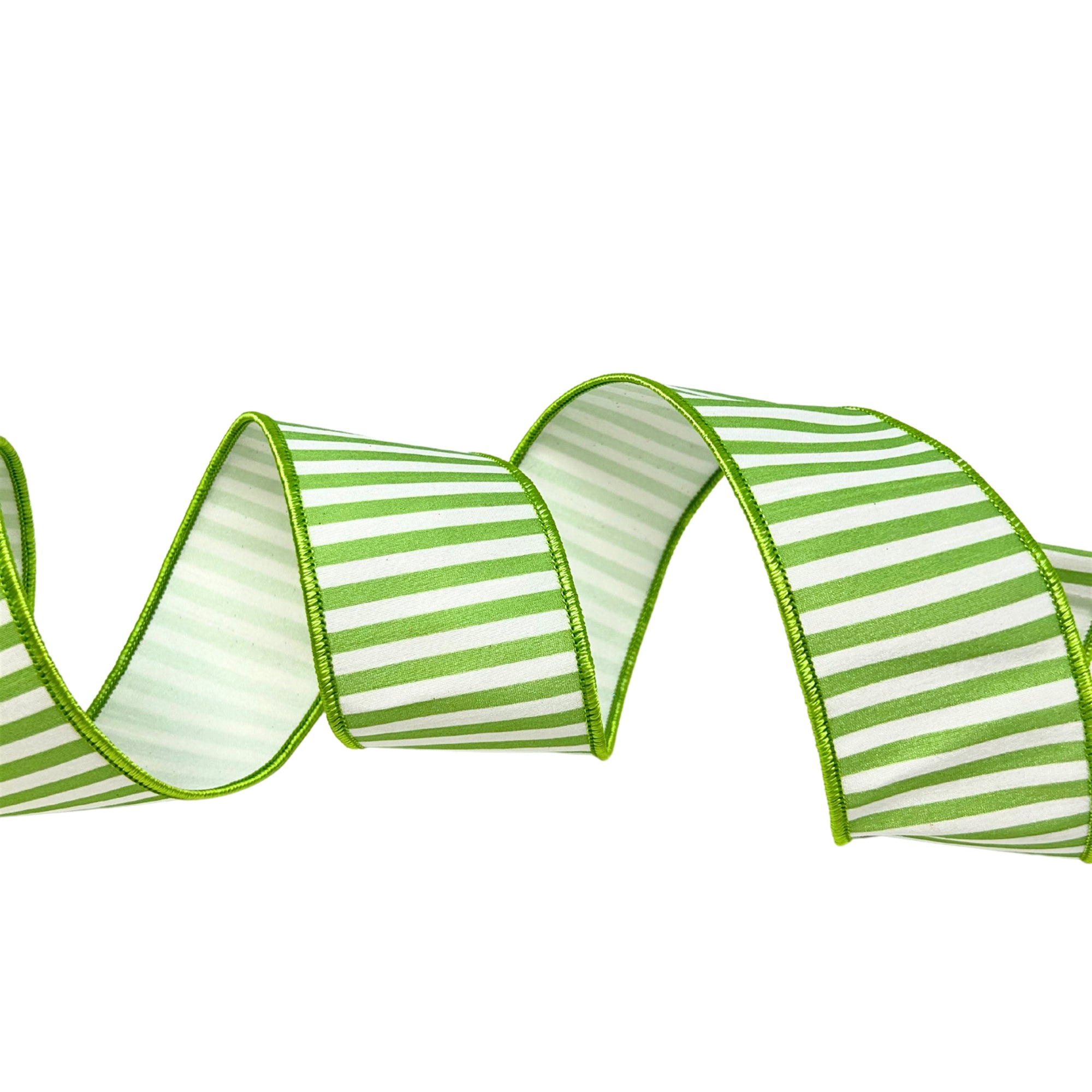 2.5'' X 10YD Green Striped  Ribbon | IR