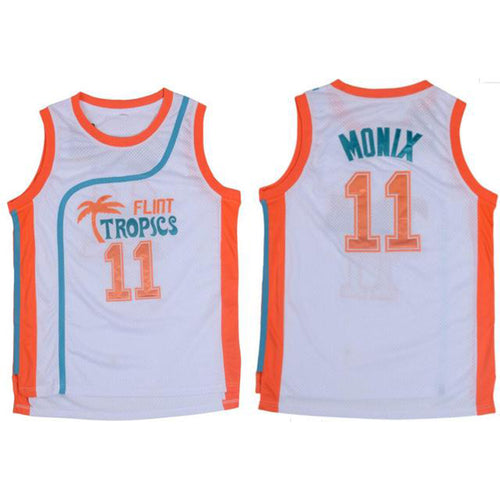 Jackie Moon #33 Flint Tropics Semi Pro Basketball Shorts Pants Top Stitched