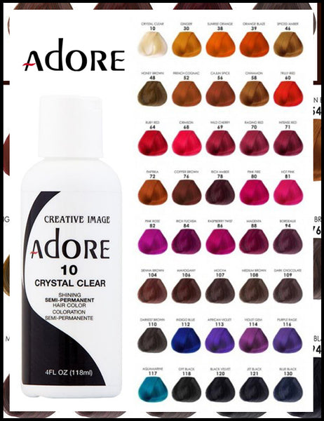 Adore Semi-Permanent Hair Dye Colour Ammonia Peroxide Alcohol Free All