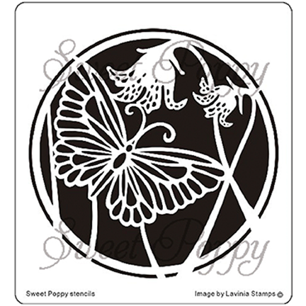 Steampunk Butterfly Stencil by Sweet Poppy Stencils