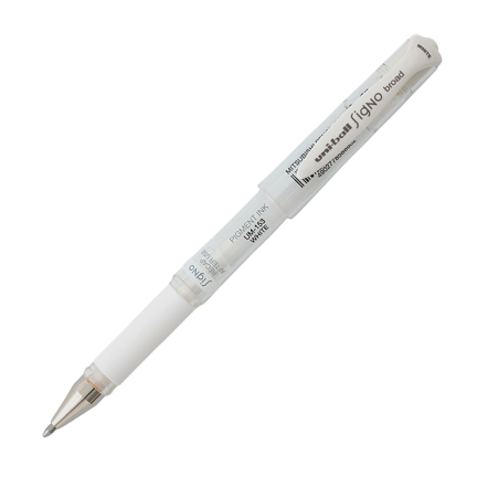 UNI-BALL SIGNO impact White Gel Pen Pigment Ink 1.0mm JAPAN