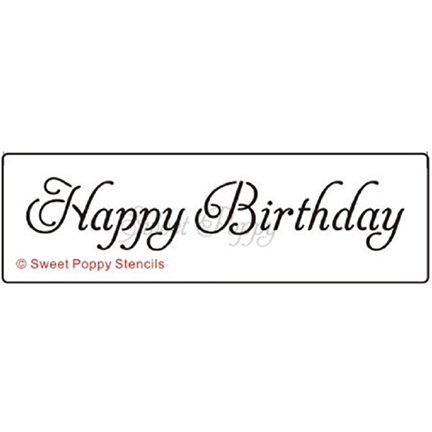 Happy Birthday Font - Stencil – Shop Frosted Pearl
