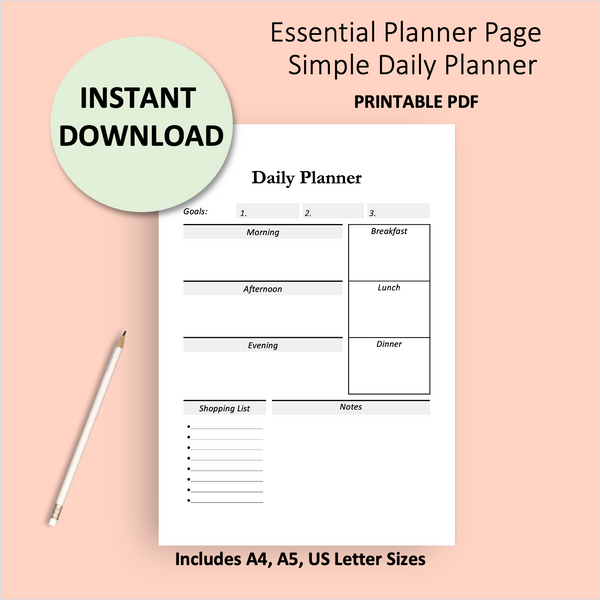 A5 Size Planner Stencils - Essentials