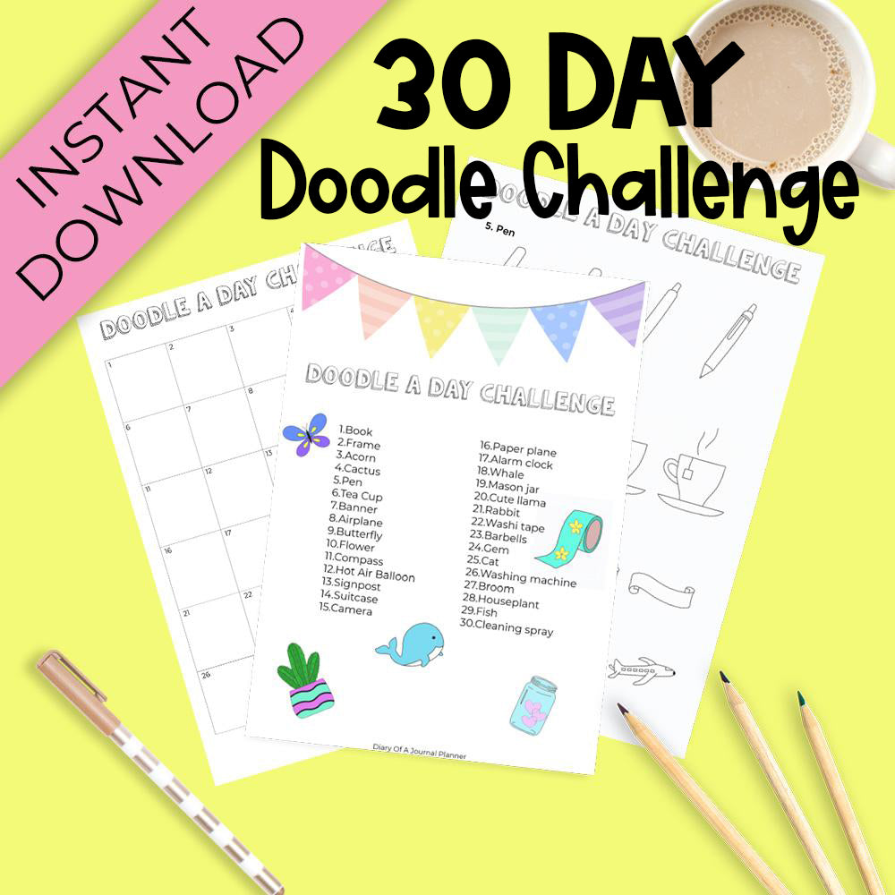 30-day-doodle-challenge-printable-diary-of-a-journal-planner