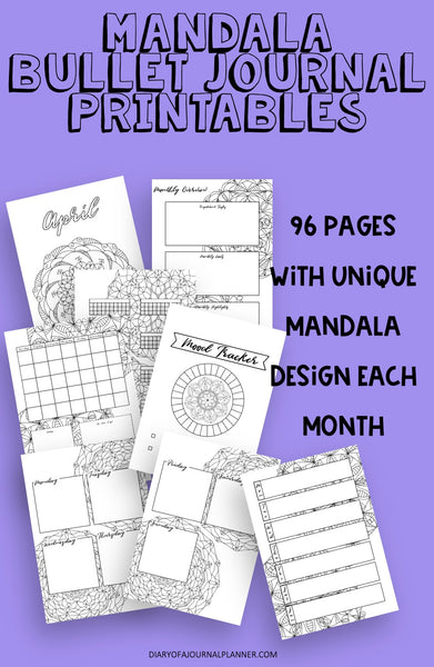 A Year Of Journal Planning Pages - Mandala Theme – Diary of a Journal ...