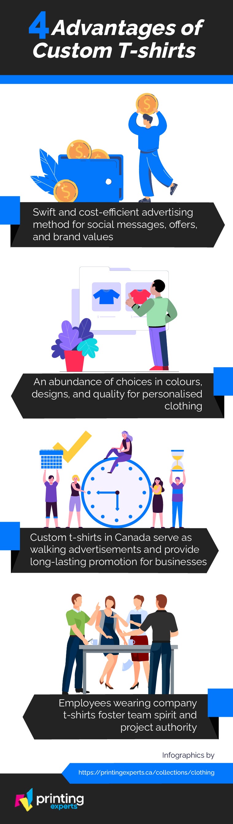 4 Advantages of Custom T-shirts