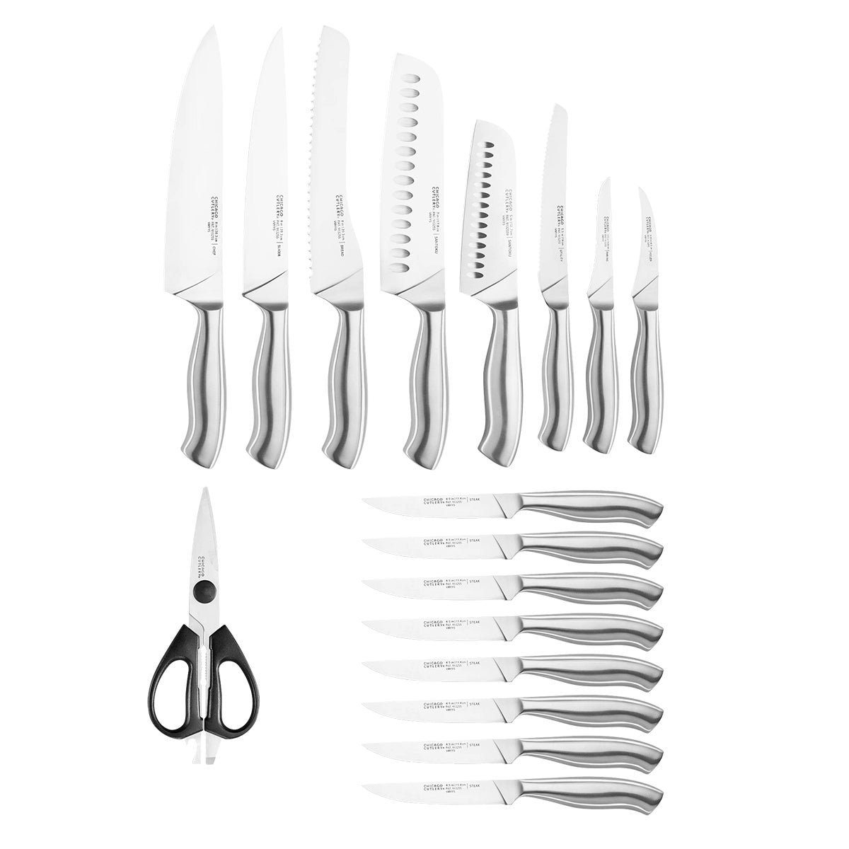 J.A. Henckels International Serrated Steak Knife Set,Stainless Steel  (39309-800)