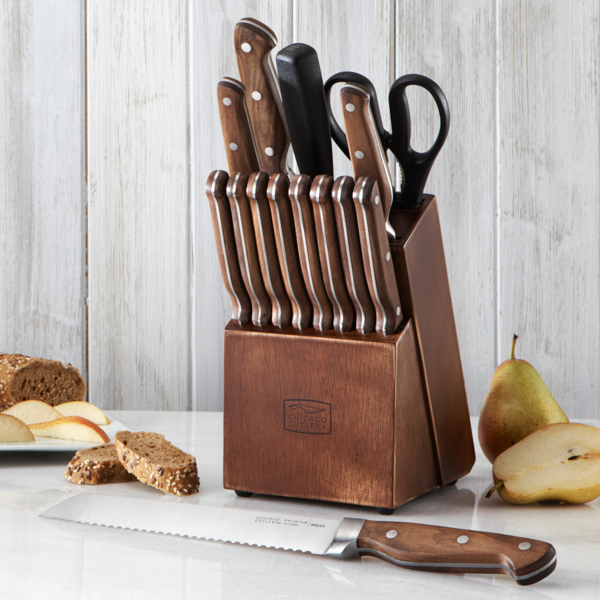 Chicago Cutlery 19-Piece Insignia Steel Knife Block with In-Block