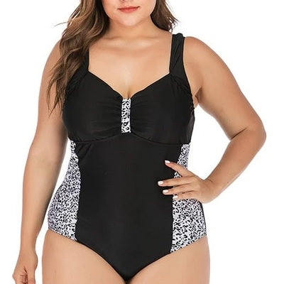 Leopard Print Plus Size One Piece Swimsuit Beach Essentials