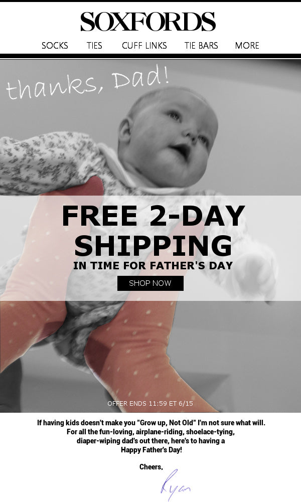 Free 2-day shipping for Father's Day!