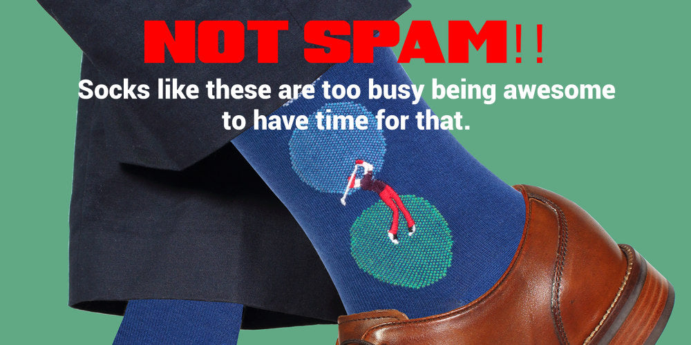 Soxfords Golf Socks are Great Looking, and certainly not Spam.