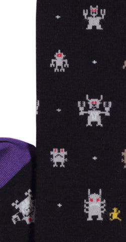 Robot themed dress socks