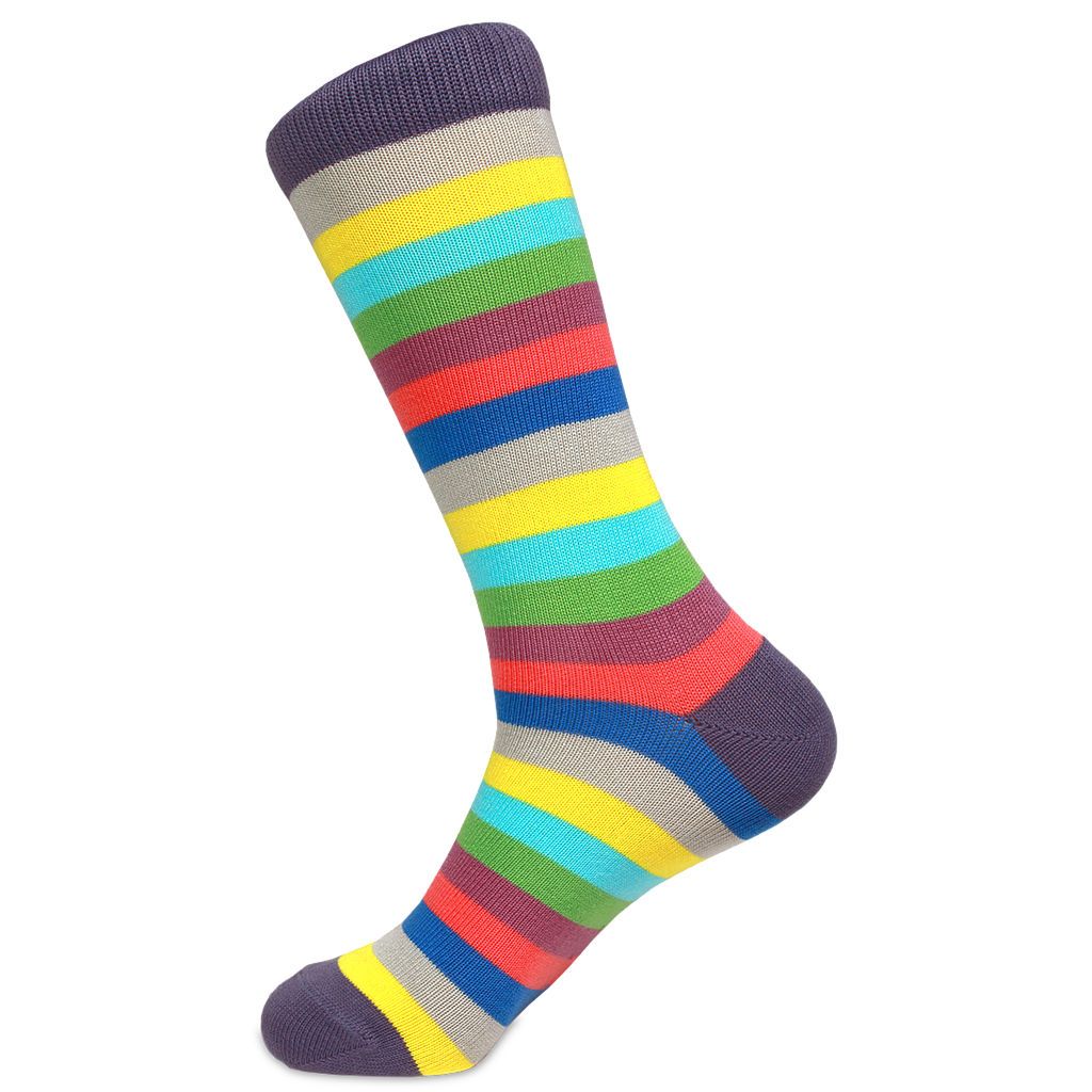 Men's Eight-Color Striped Socks by Soxfords | Soxfords