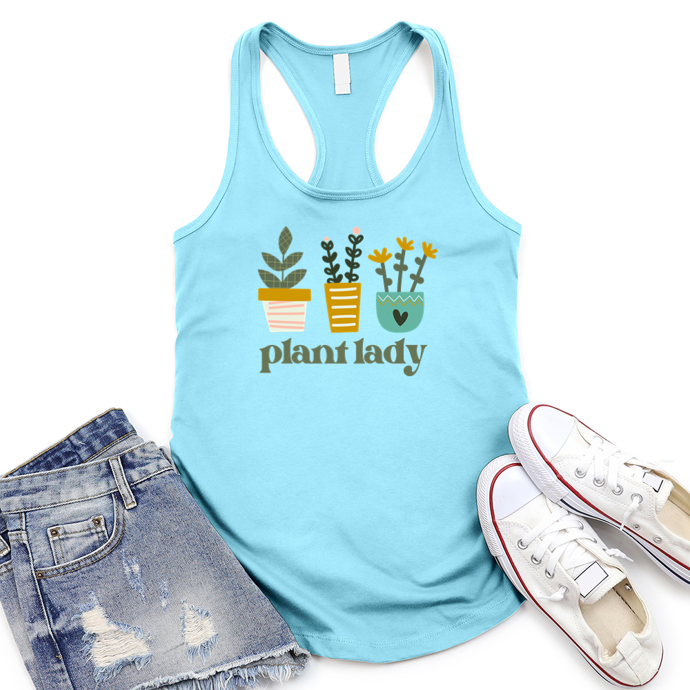 plant lady color women's racerback tank top