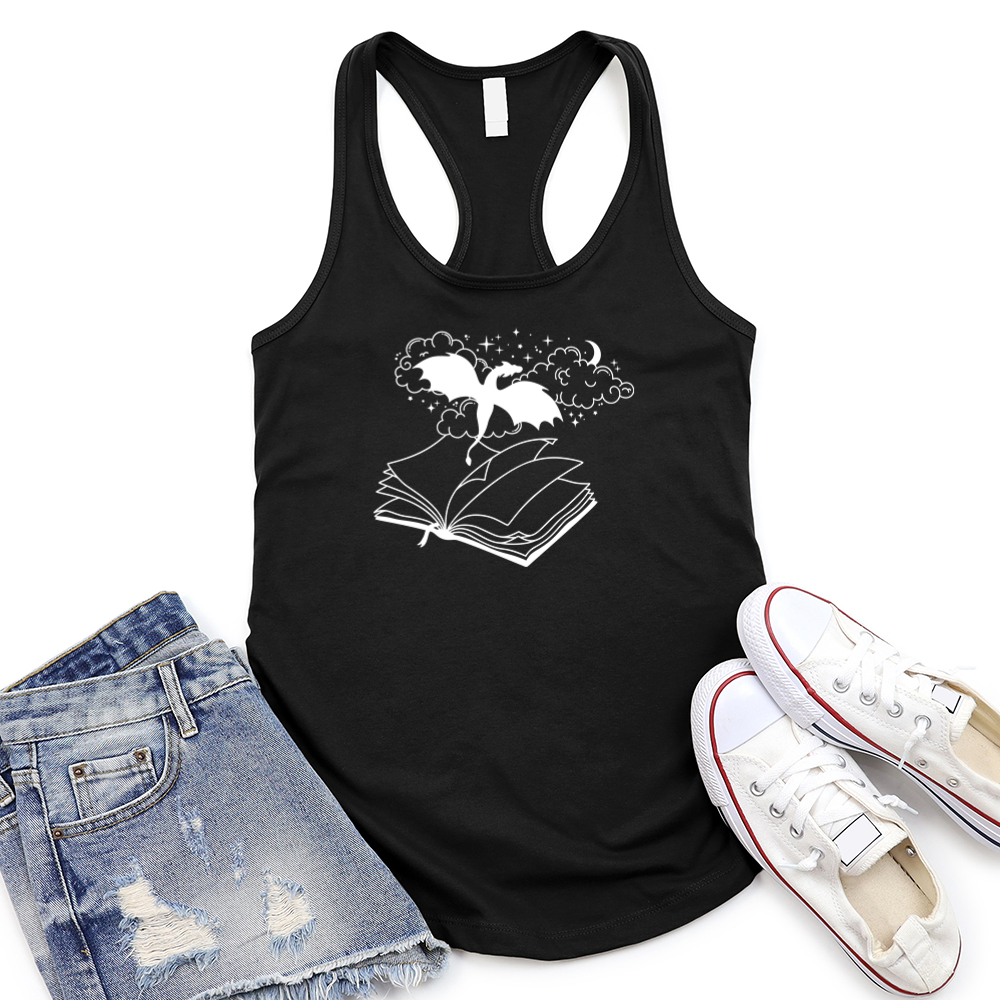 dragon book women's racerback tank top