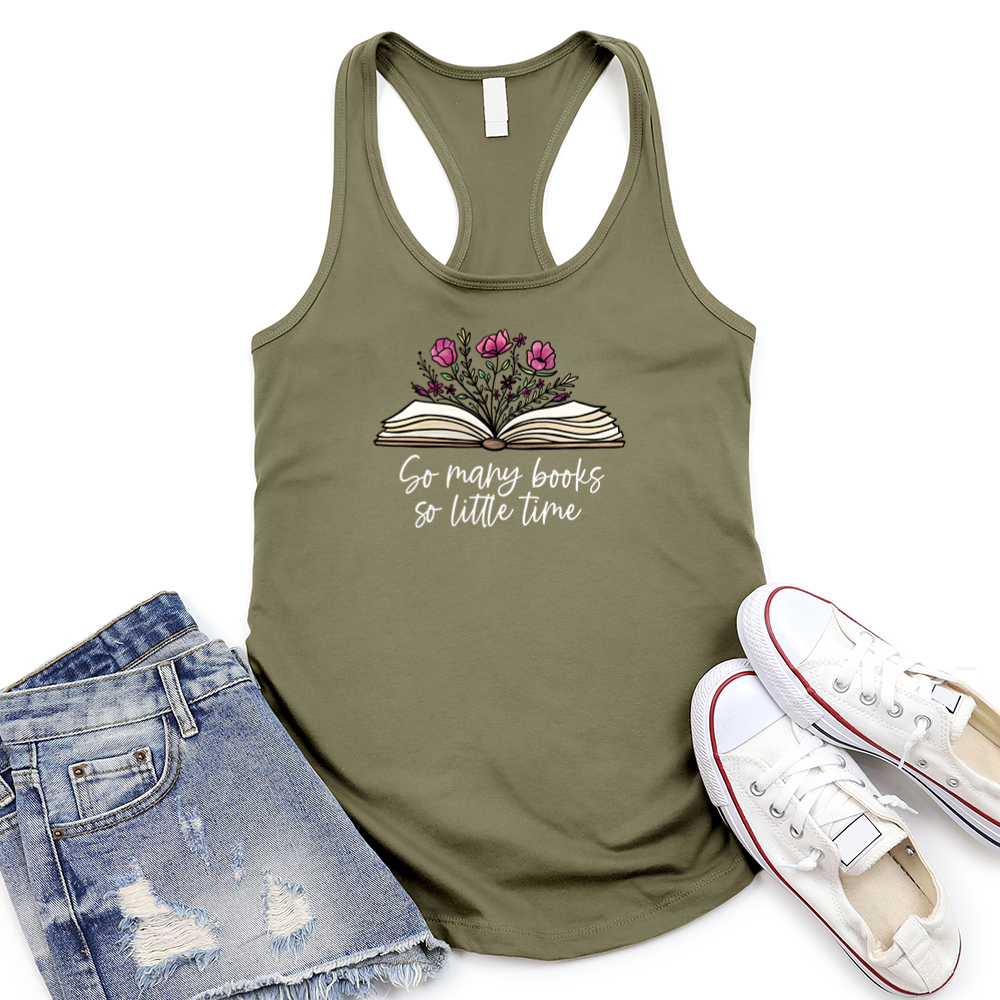 so many books women's racerback tank top