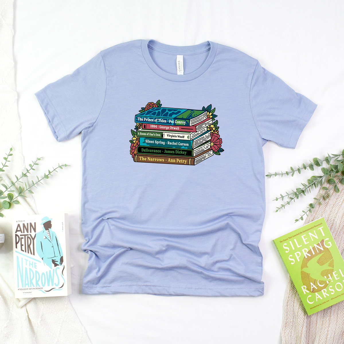 classic book stack unisex tee