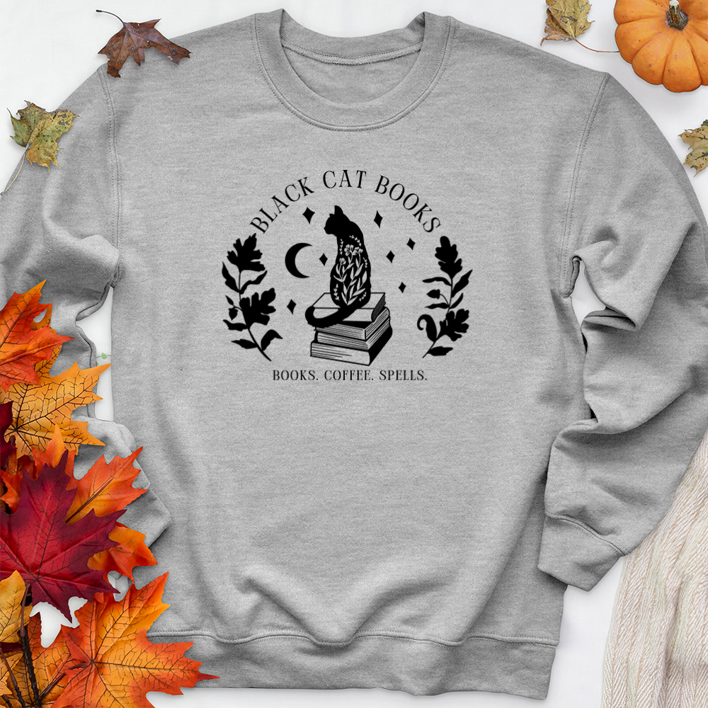 black cat books premium crewneck sweatshirt