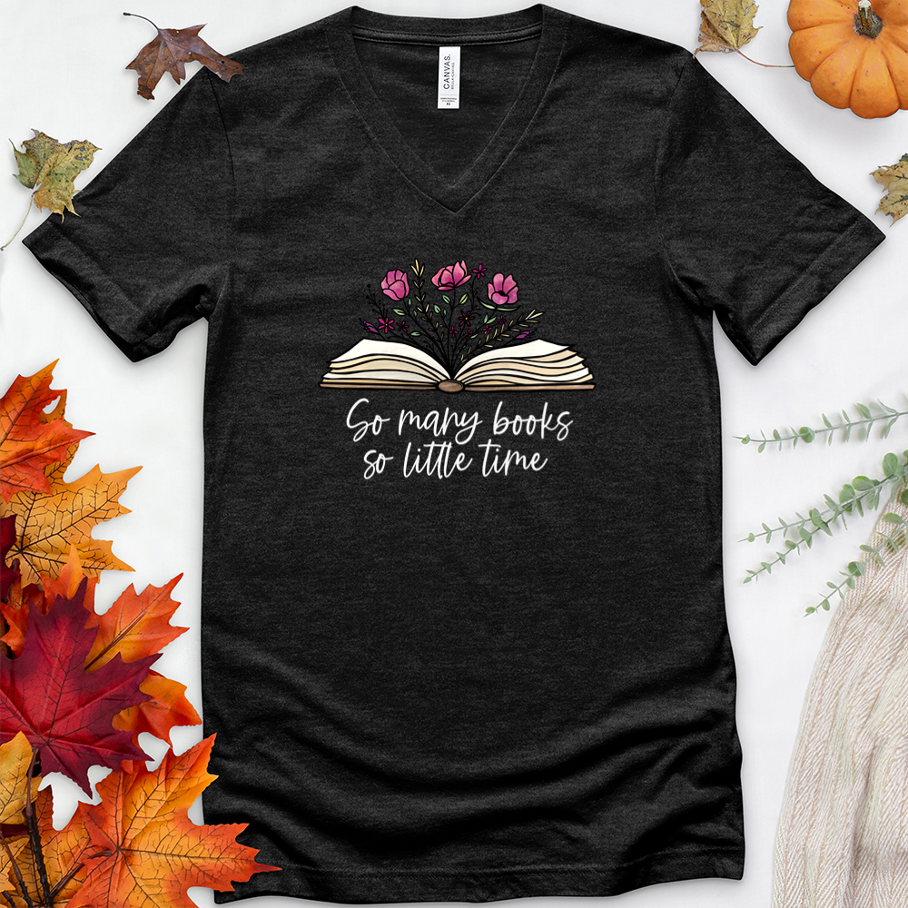 so many books v-neck tee