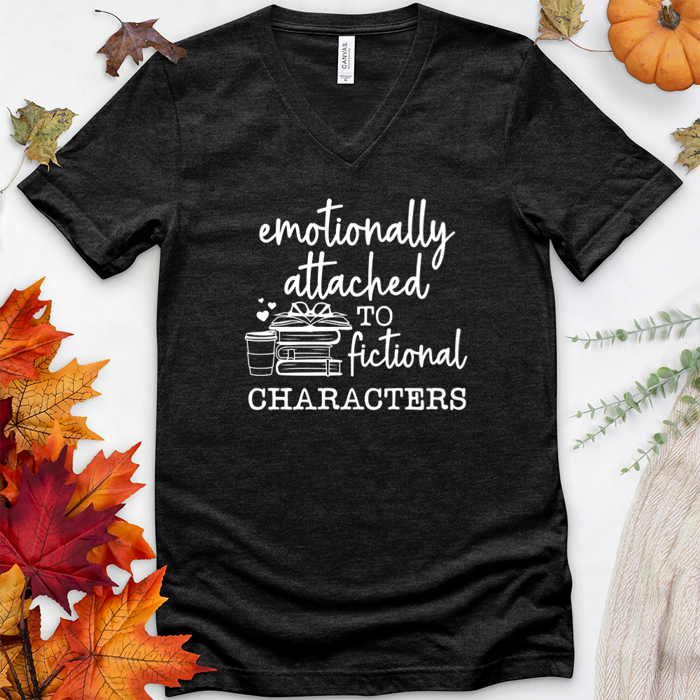 emotionally attached v-neck tee