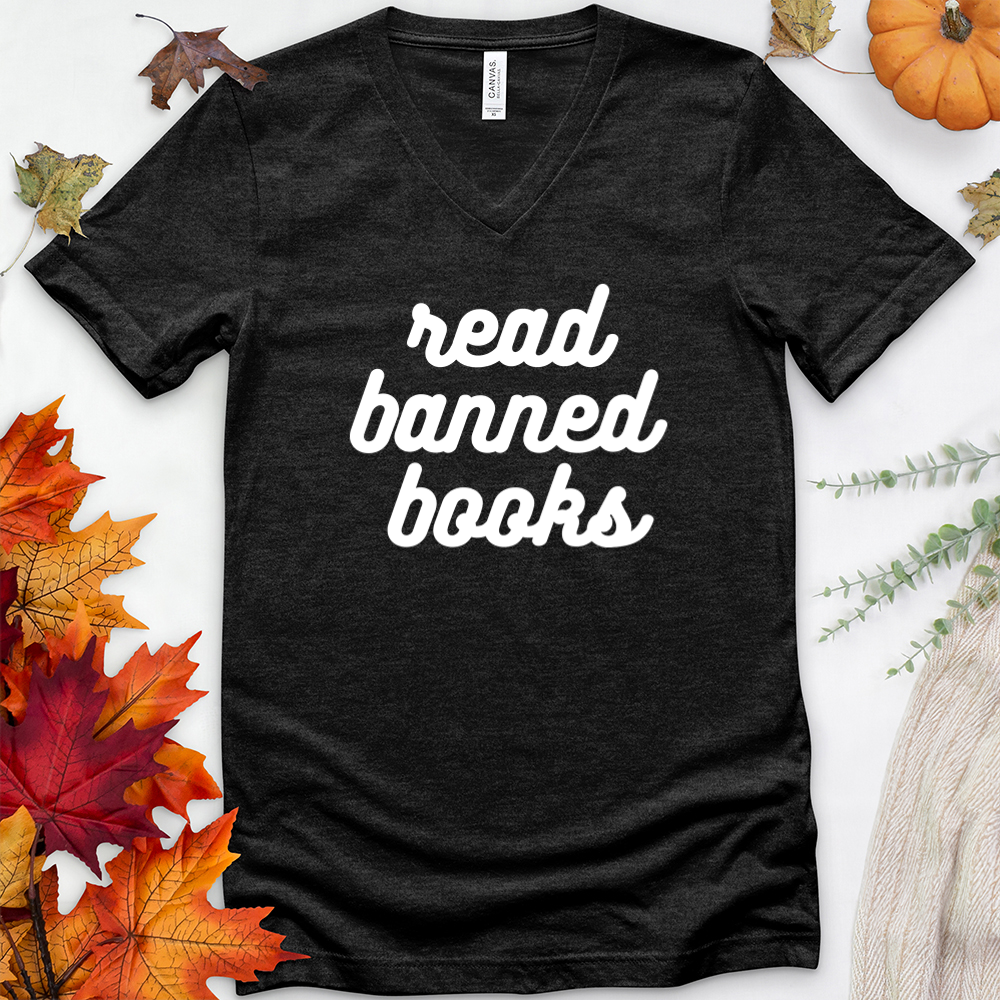 read banned books v-neck tee