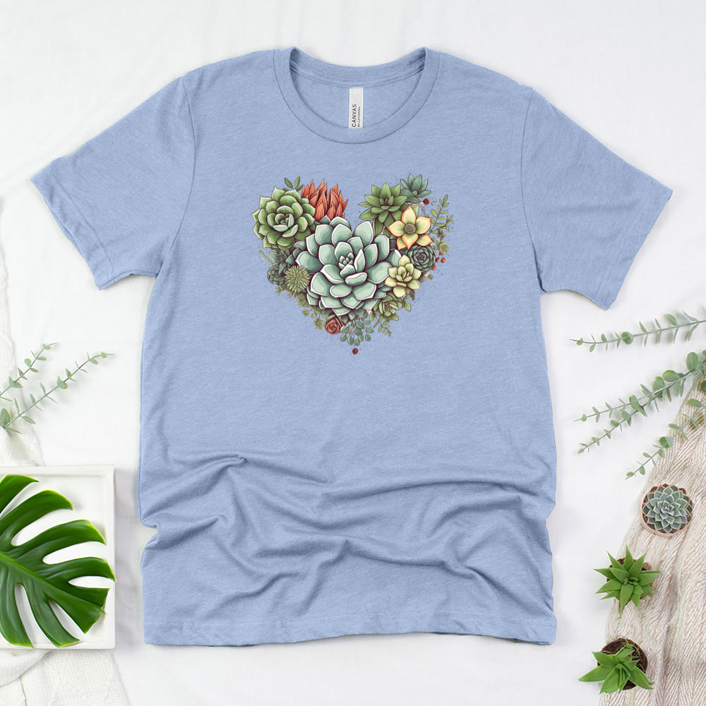 succulent heart unisex tee