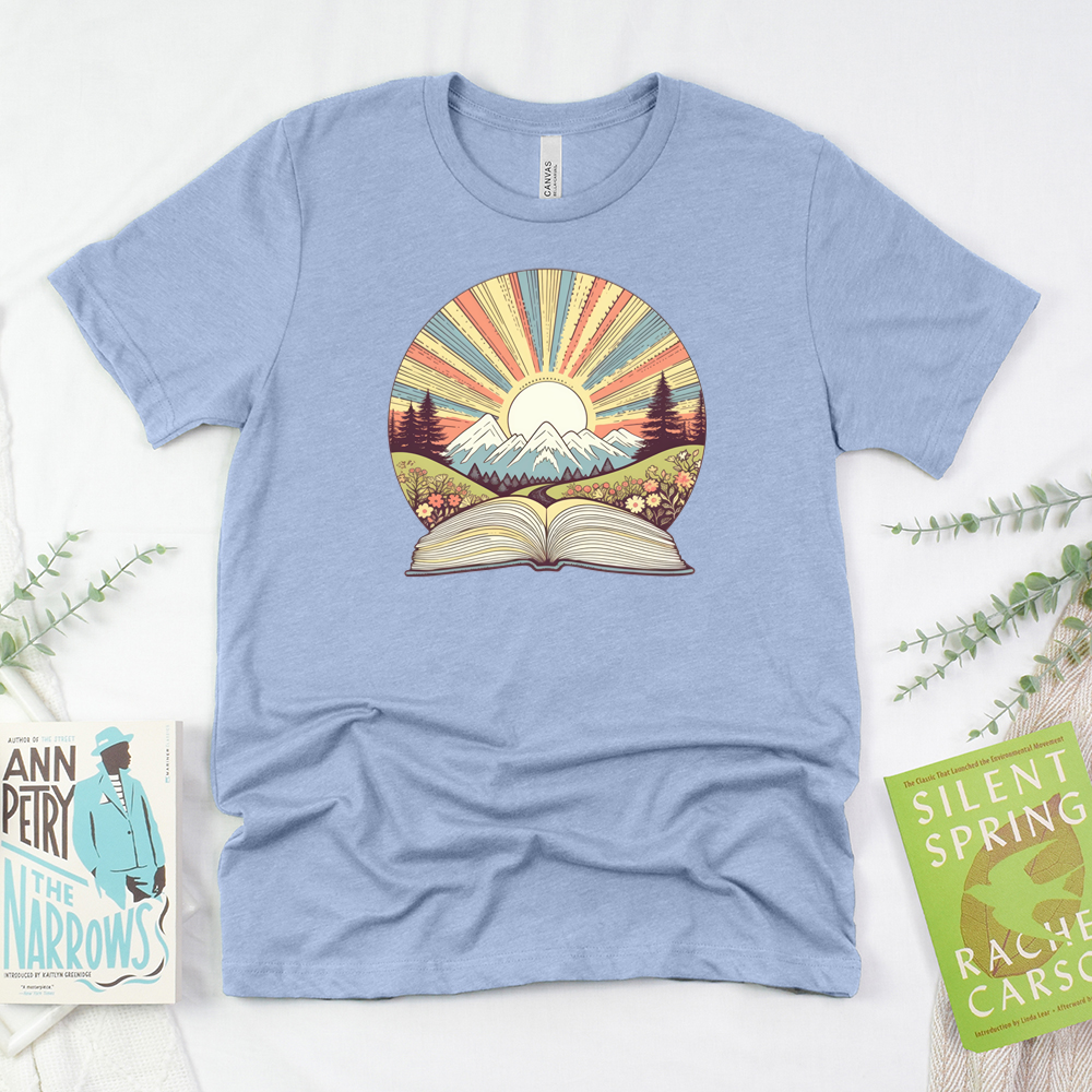 mystic mountain books unisex tee