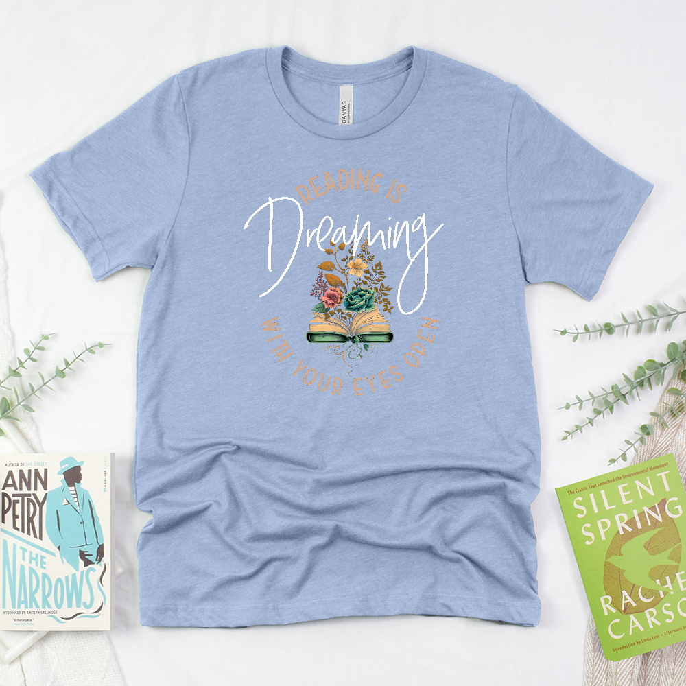 reading is dreaming unisex tee