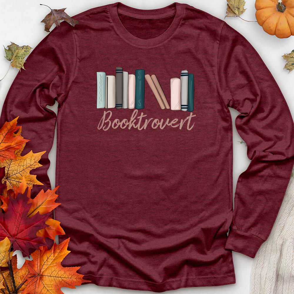 booktrovert color long sleeve unisex tee