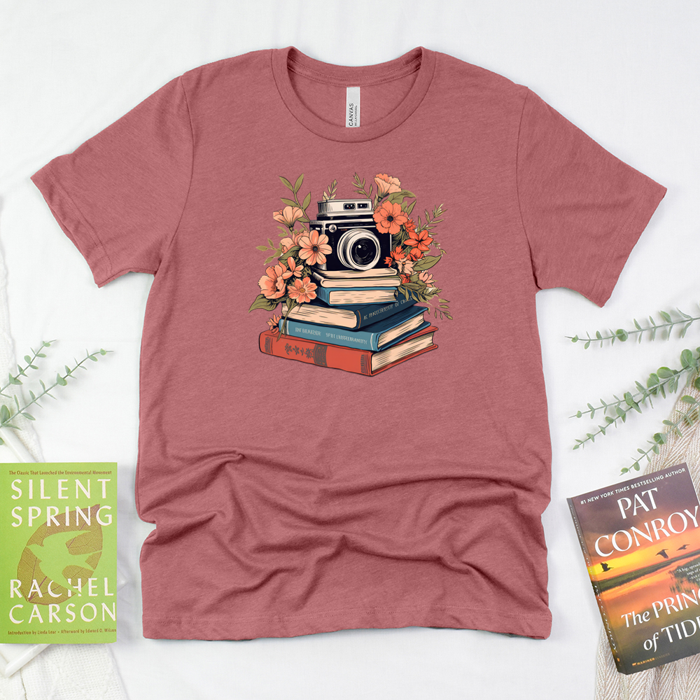 lens and literature unisex tee