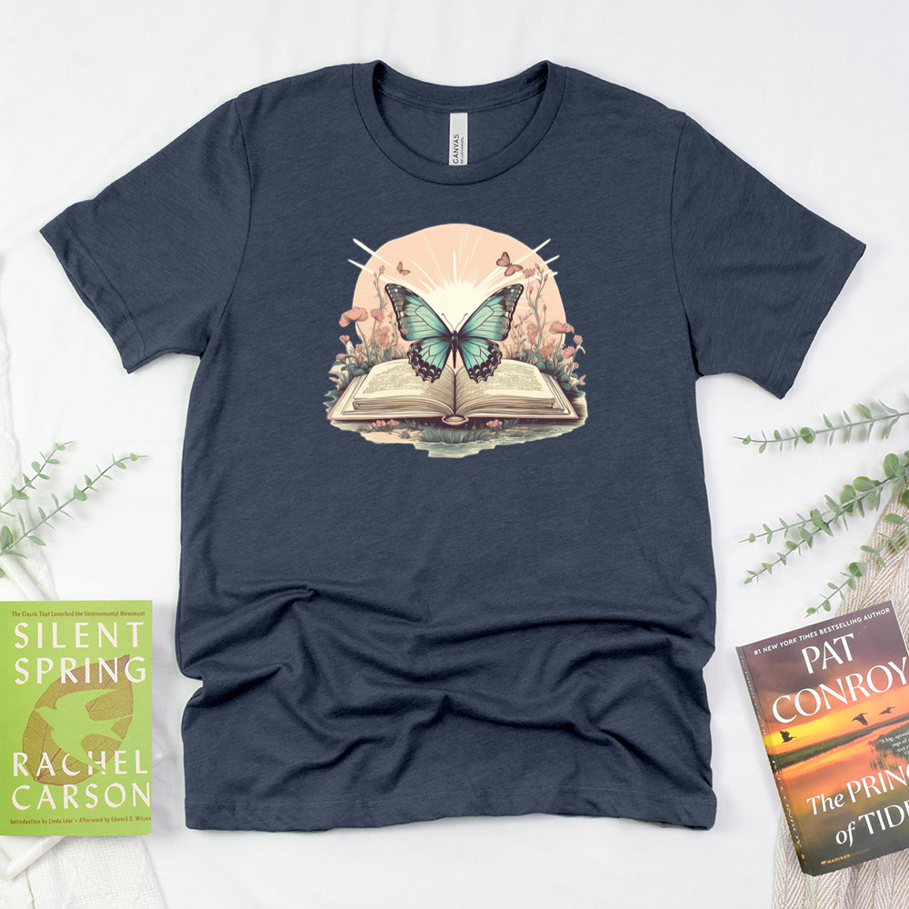 book of butterflies unisex tee