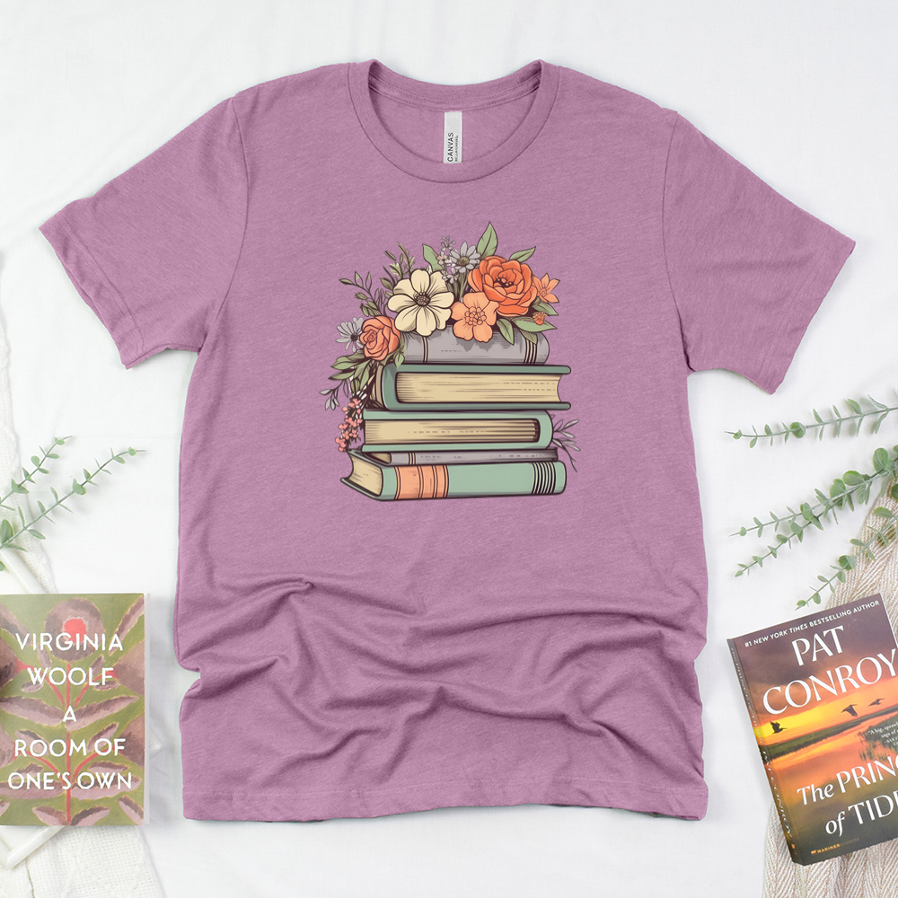 reading in bloom unisex tee