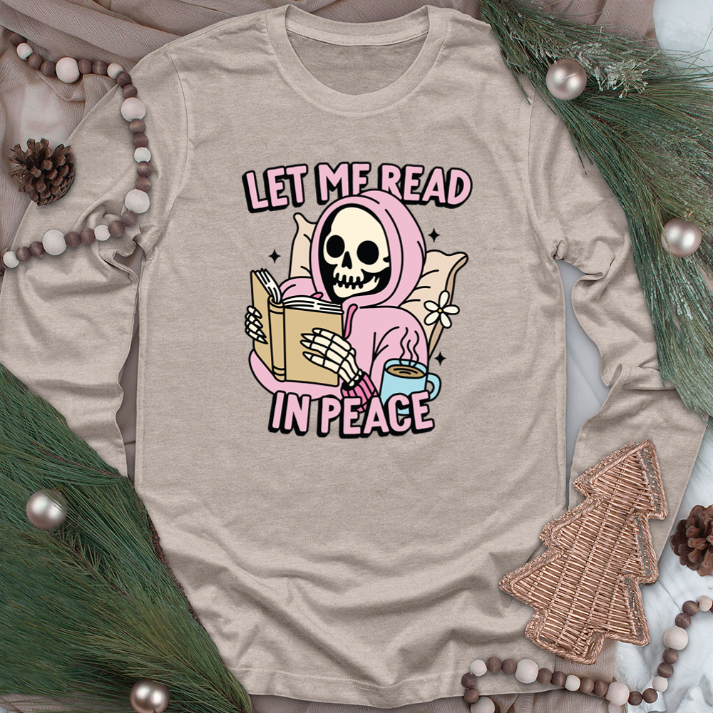 let me read in peace unisex long sleeve tee