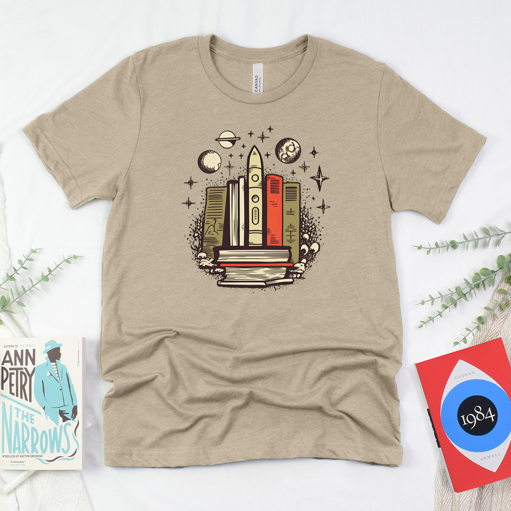 galactic books unisex tee