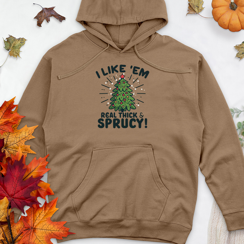 like them sprucy premium hooded sweatshirt