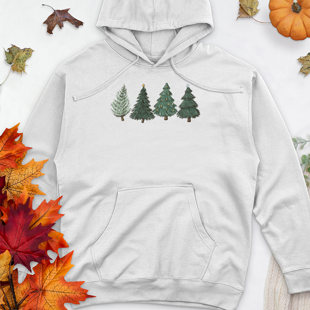 colorful trees premium hooded sweatshirt