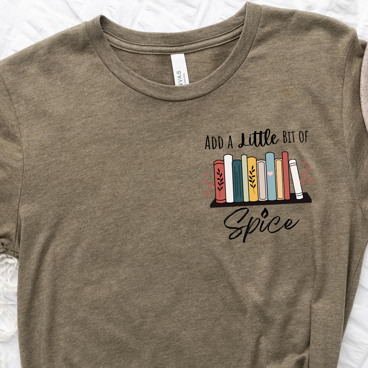 bit of spice bookshelf unisex tee