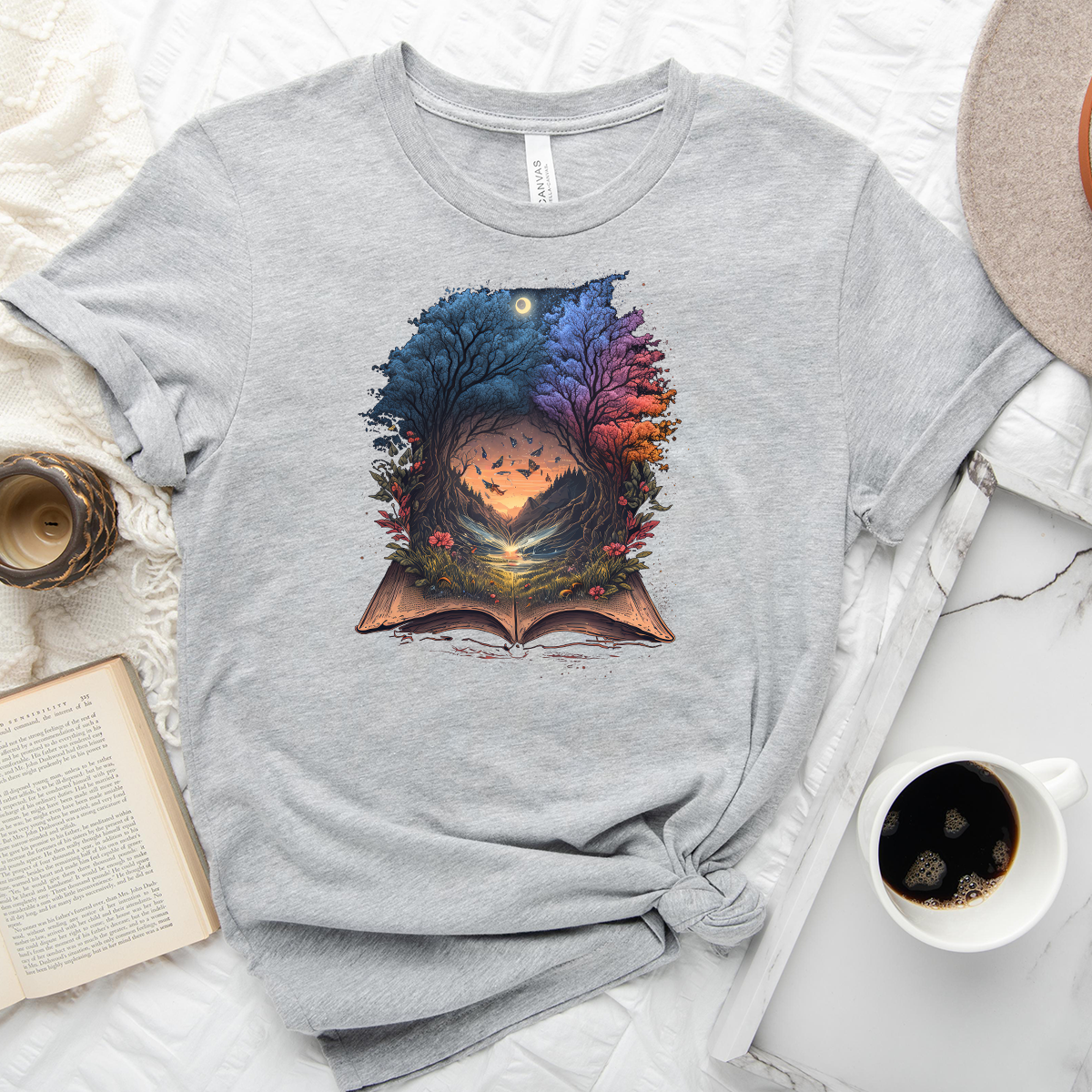 book wonderland unisex tee