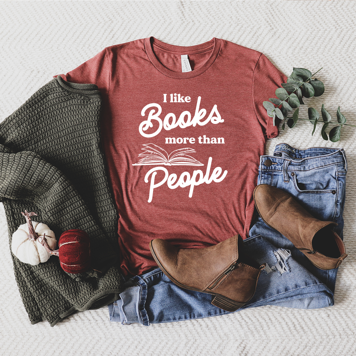 books more than people unisex tee