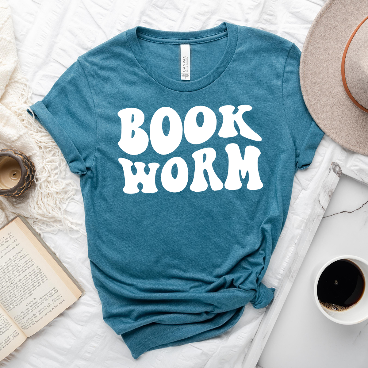 book worm unisex tee