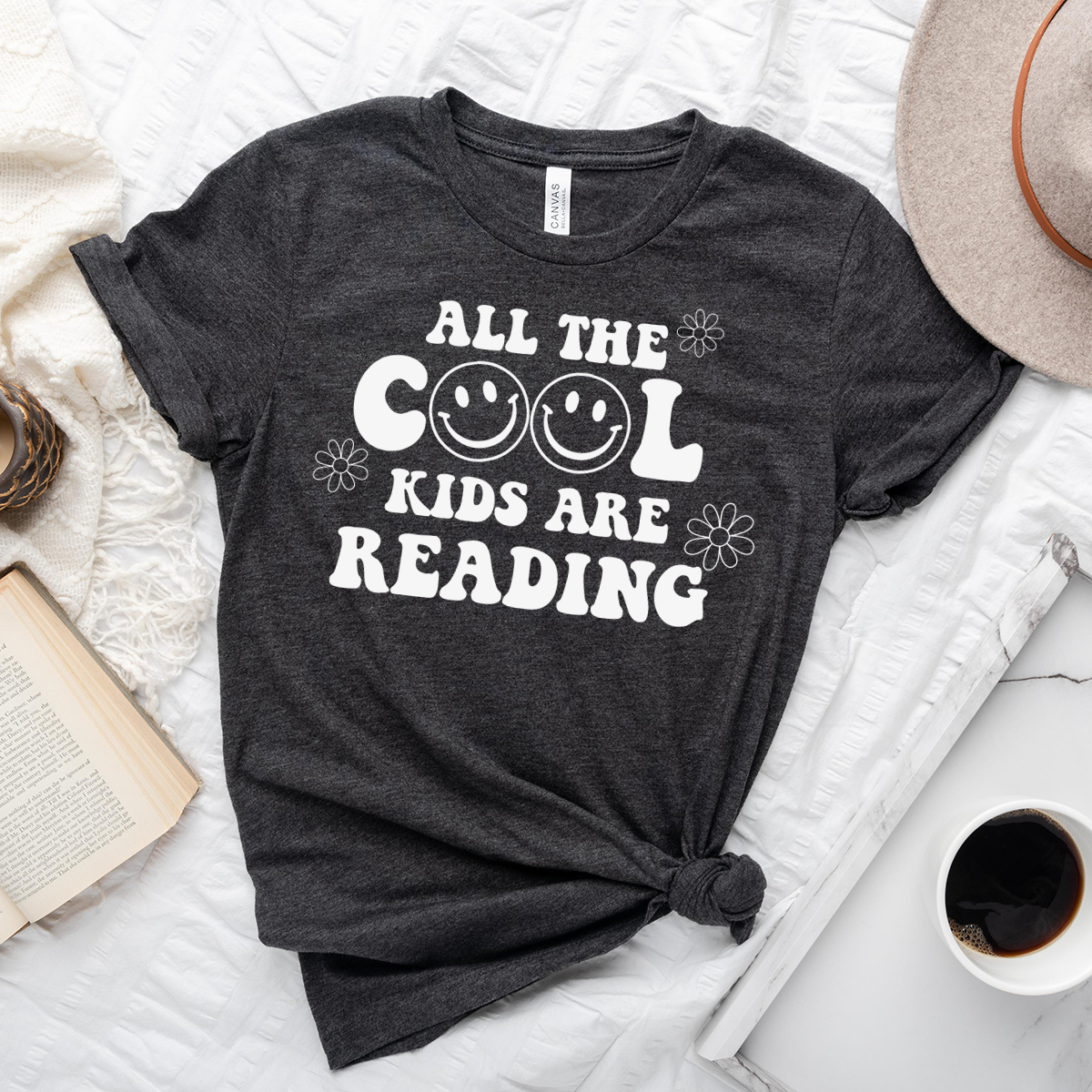 all the cool kids are reading unisex tee