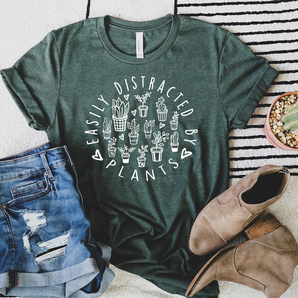 distracted by plants unisex tee