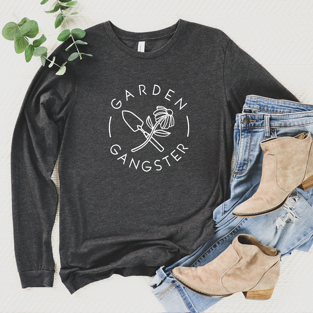 garden gangster long sleeve unisex tee